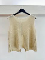 Cotton Knit Button Back Top