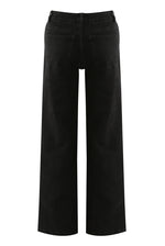 Washed Black Wide Leg Denim Jeans
