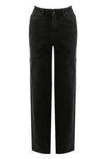 Washed Black Wide Leg Denim Jeans